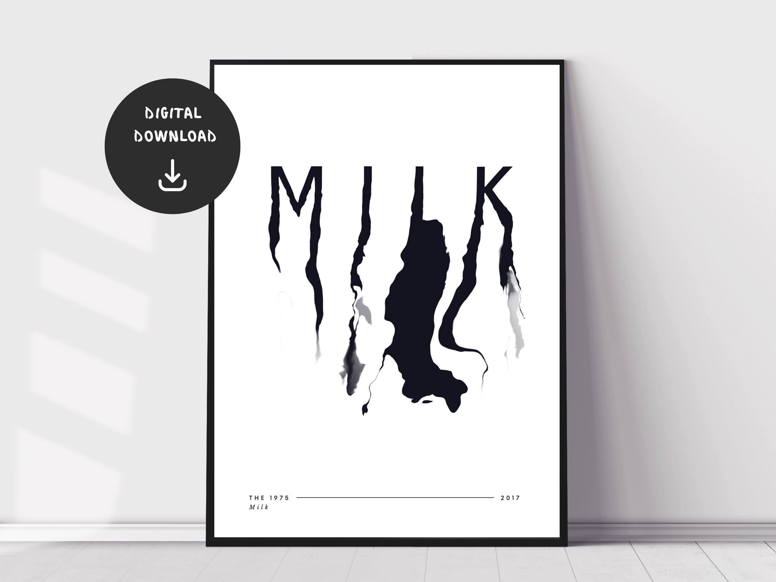 The 1975, Milk, Music Wall Print, Minimal Music Poster