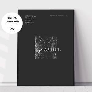 Personalised Song Lyrics Print, Minimal Abstract Wall Art, Custom Lyrics Music Poster, Printable Lyrics, Minimal Print, Digital Download