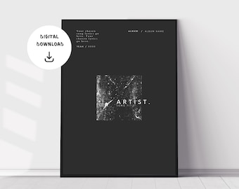 Personalised Song Lyrics Print, Minimal Abstract Wall Art, Custom Lyrics Music Poster, Printable Lyrics, Minimal Print, Digital Download