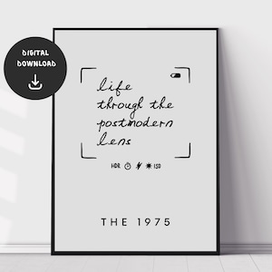 The 1975,  BFIAFL, Being Funny In A Foreign Language, Music Print, Minimal Music Poster, Indie Rock Music Wall Art, Digital Download