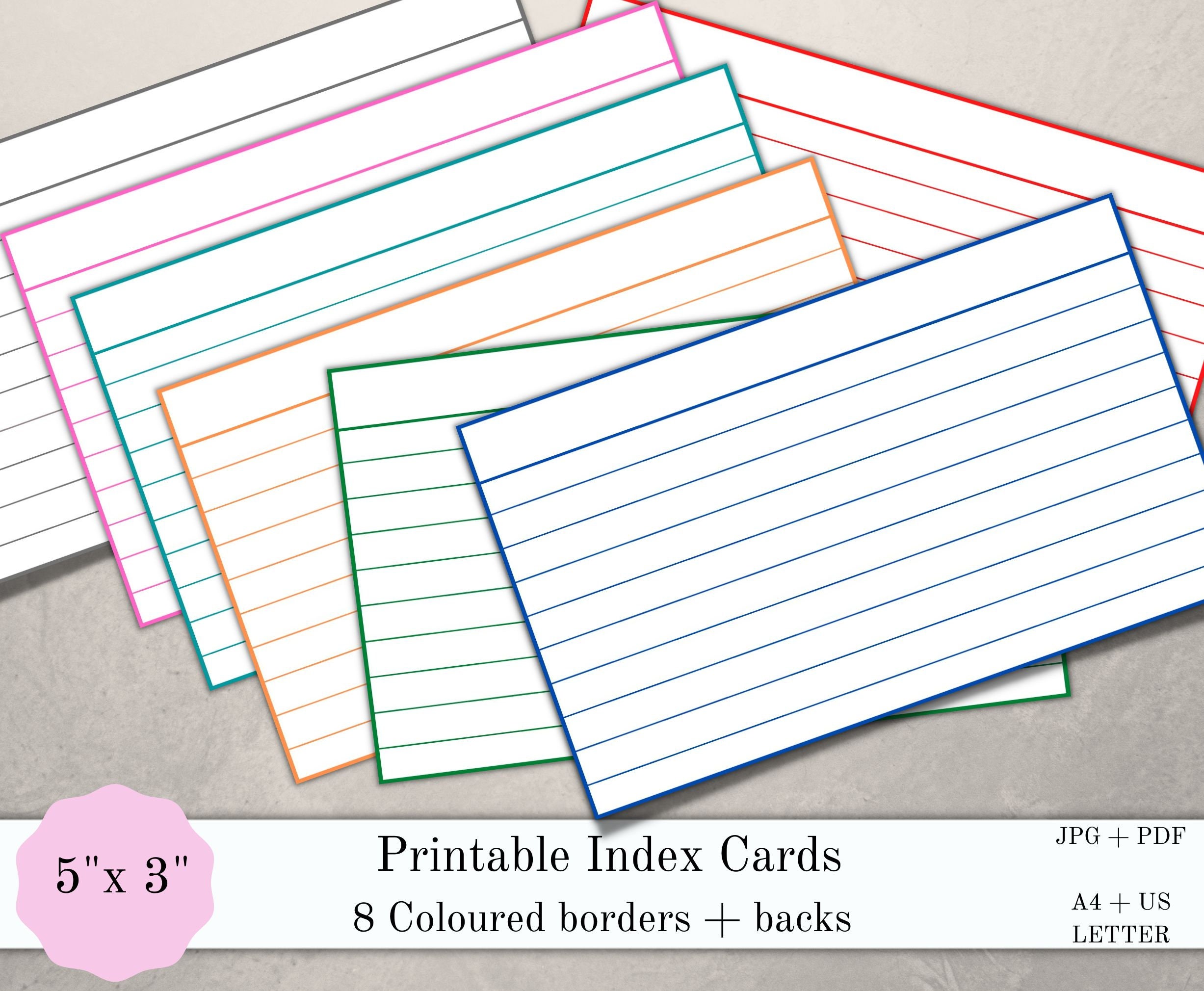 Joggles Watercolor 4 x 6 Tabbed Index Card Dividers Set [57162]