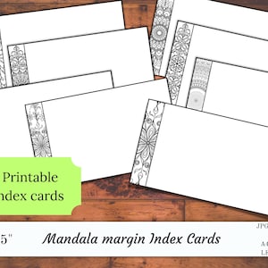 Index Journal Card Bundle, Printable Index Cards, Digital Index Cards,  Journal Index Card, Instant Download 