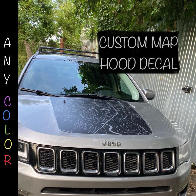 Unique Jeep Compass hood decal Best Graphic sticker compatible Etsy