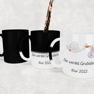 Color changing cup grandparents | Pregnancy announcement | Gift Grandma and Grandpa | Cup with message