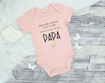 Baby Body | Schwangerschaft verkünden | Personalisierbar | Mädchen | Junge | Du wirst Papa | Baby Geschenk