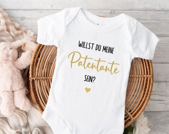 Baby Body Patentante und Patenonkel ⎢Willst du meine Patentante/Patenonkel sein?⎢Personalierbar dank verschiedener Farben⎢Geschenkidee