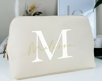 Personalisierte Make-up Tasche aus Kunstleder - Elegantes Beauty Case