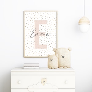 Poster with initial and name ⎮Various sizes available