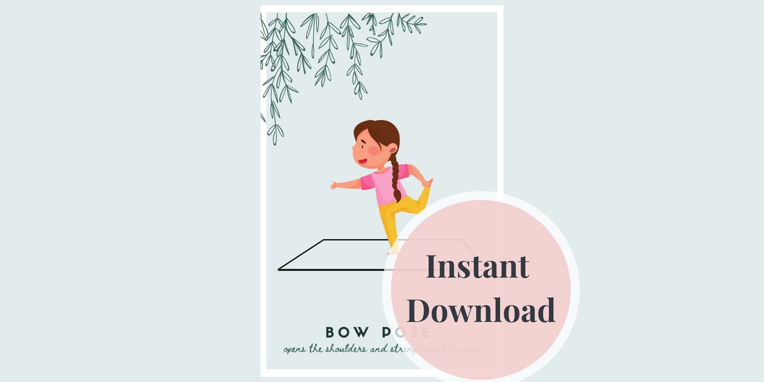28 printable yoga kids cards children movement activity stretch cards