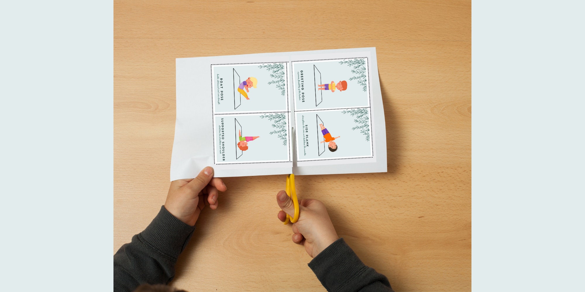28 printable yoga kids cards children movement activity stretch cards
