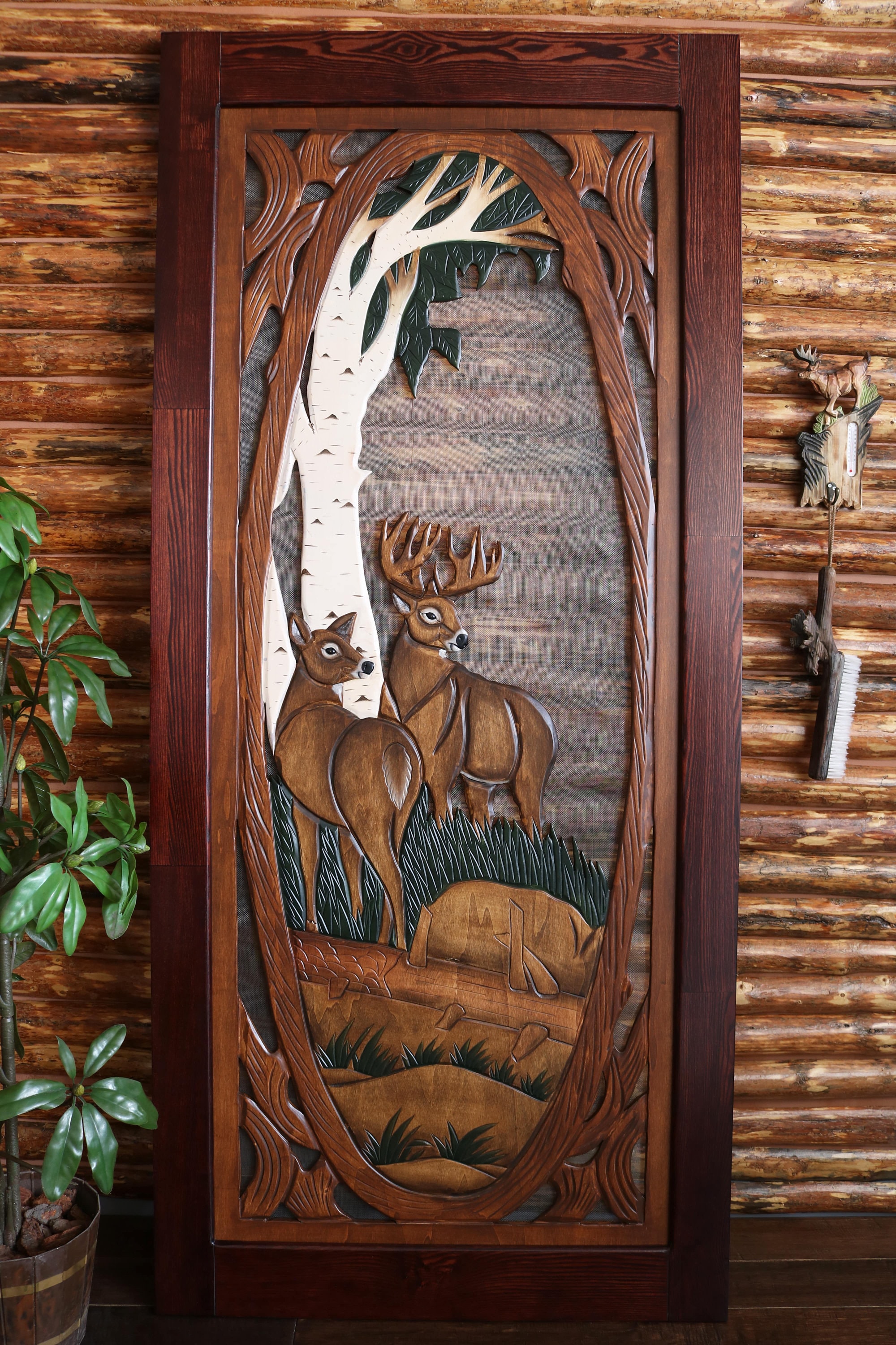 Deer Screen Door Handmade Screen Door Handcrafted Deer Screen