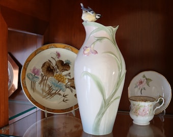 décor floral élégant marques ø 95 mm Van Well Vanda Orchidée Blanche 2 pièces Set sucrier avec couvercle Porcelaine de 220 ml Pot à Lait 