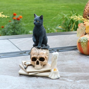 Handmade Black Cat, Spirits Of Salem Lisa Parker, Lisa Parker Statue, Black Cat Halloween Decor, Black Cat Statue, Cat Figurine