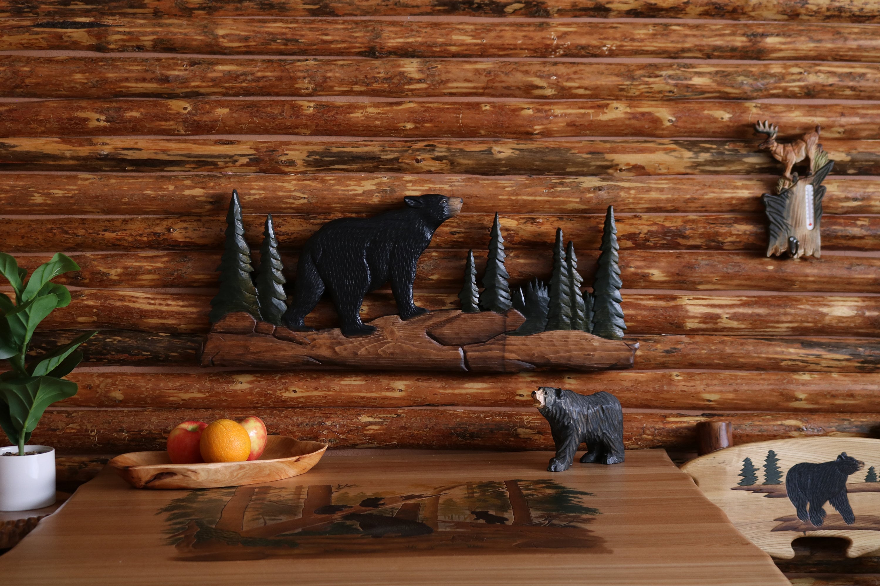 Hi Bear Wood Wall Art by beccatapert