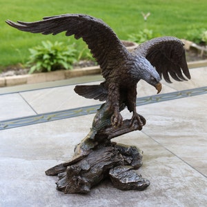 Bald Eagle Flying, Handmade Bald Eagle Flying, Large Bald Eagle Flying, Bald Eagle Home Decor, Bald Eagle Statue, Handcrafted Eagle