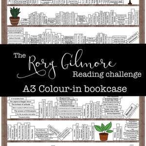 Rory Gilmore Reading Challenge Farbe im Bücherregal digitaler Download