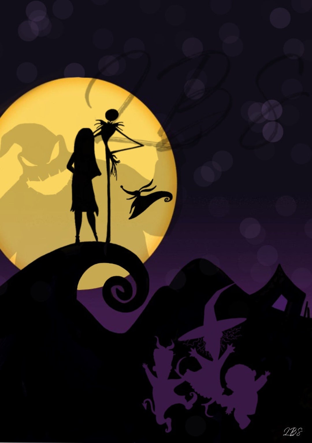 Nightmare Before Christmas 10x10 Film Fan Art Poster Digital Download ...