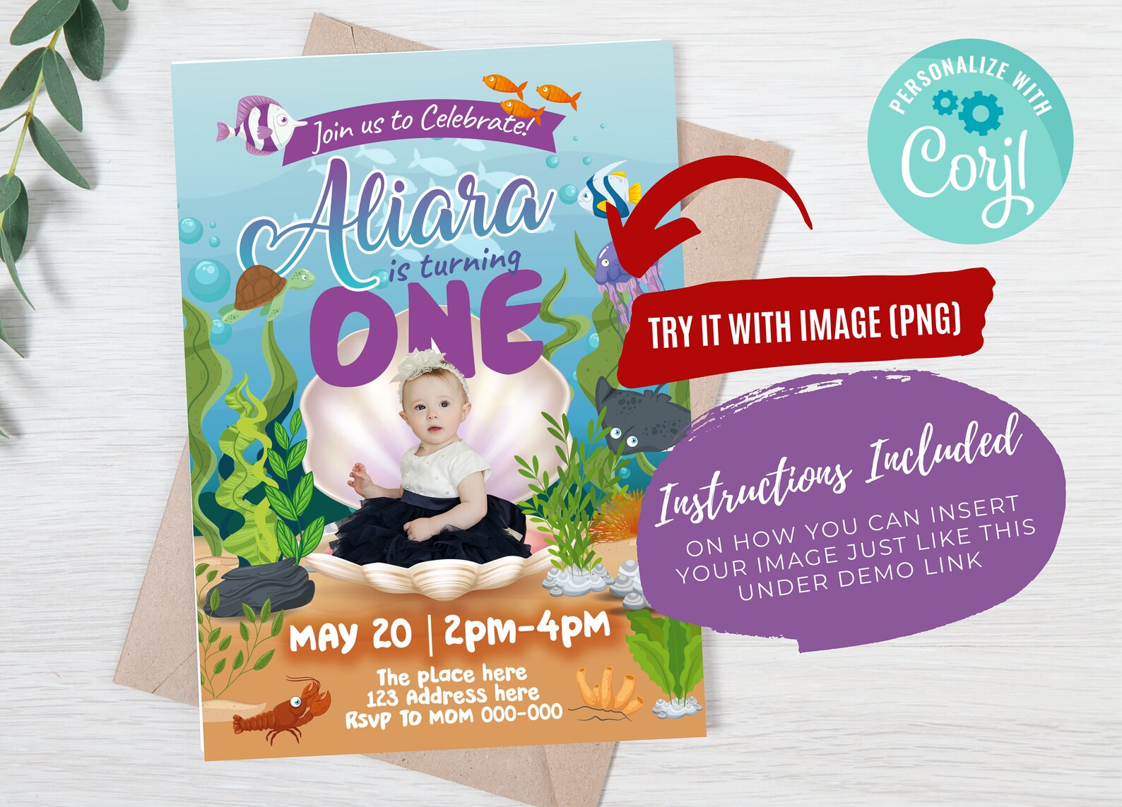 Under the sea birthday invitation for your kids Ocean theme | Etsy