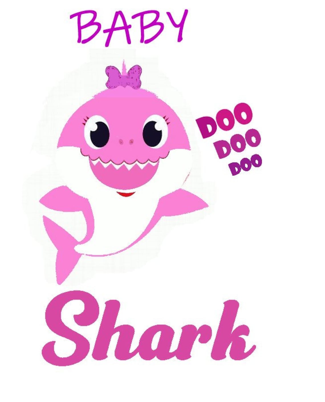 Baby shark iron on transfer Etsy