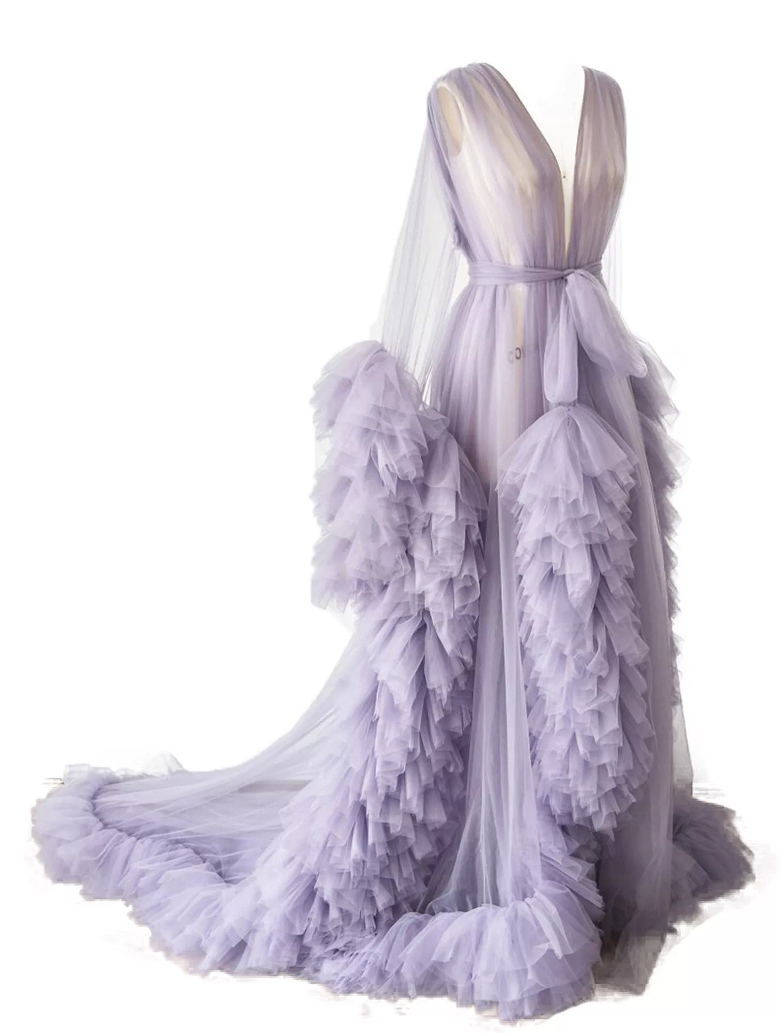 fluffy robe for maternity shoot