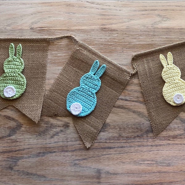 Easter Bunny Crochet Applique Pattern