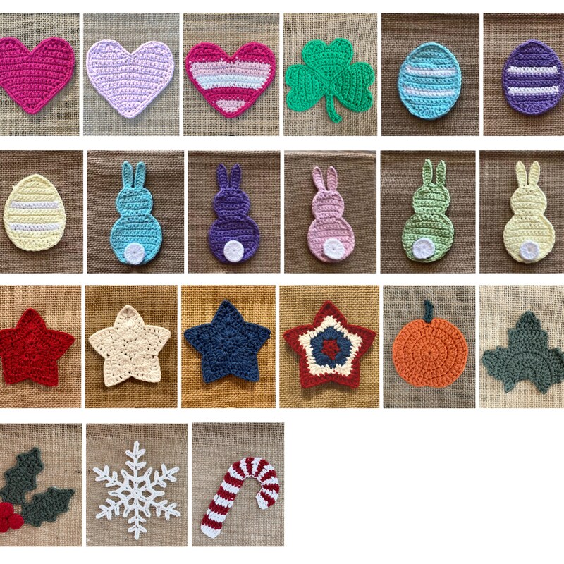 Crochet Appliques Etsy
