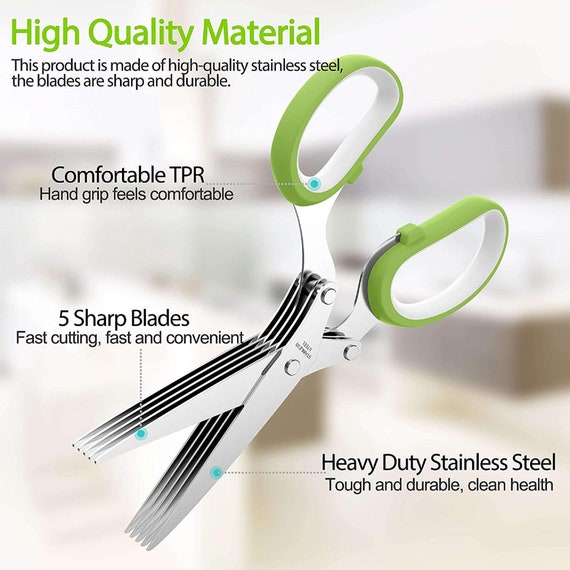 5-Blade Herb Scissors + Reviews