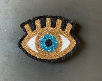 Broche Paillettes Oeil Regarde moi