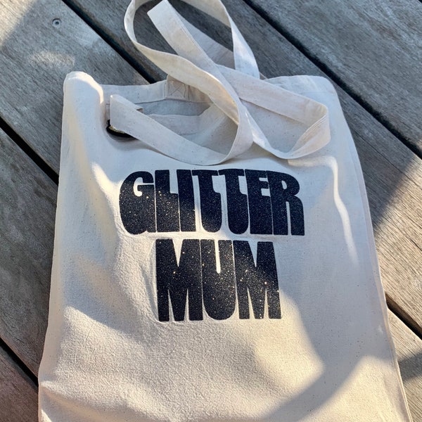 Tote bag Glitter Mum