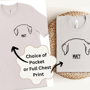 Custom Dog Ears with Name T-Shirt, Dog Ears with a dog Name, Personalized Dog Shirt, Dog Lover, New Puppy Gifts, Dog Lover, Dog Mom, Dog Dad