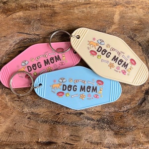 Dog Mom Keychain, Motel Keychain, Dog Lover, Gifts for friends, accessories, cute keychains, funny keychains, Dog mom