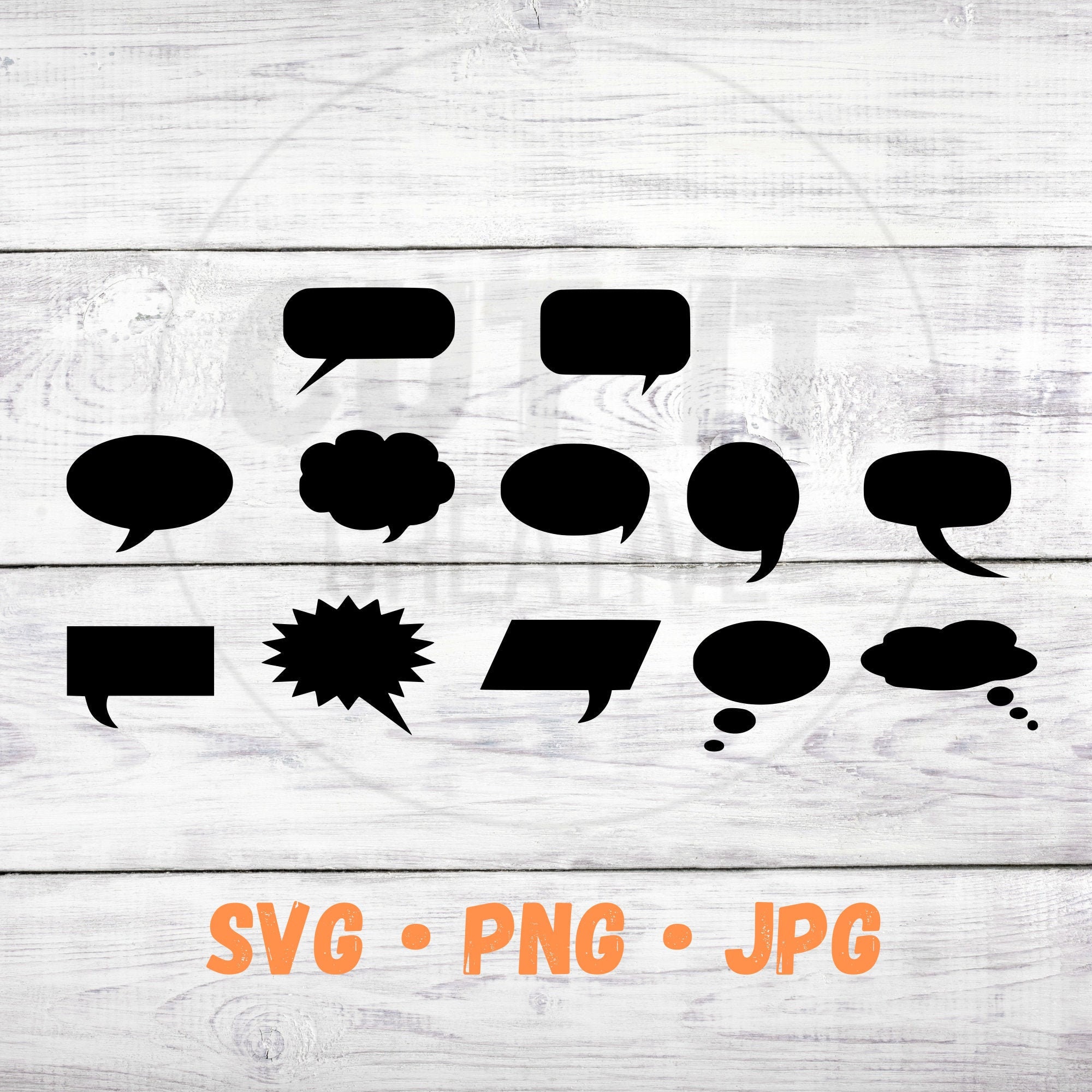 Speech Bubble Bundle SVG Instant Download File - Etsy