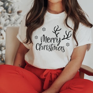 Frohe Weihnachten SVG Sofort Download Datei, Rentier Geweih SVG