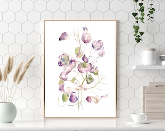 Vintage Botanical Honesty Print