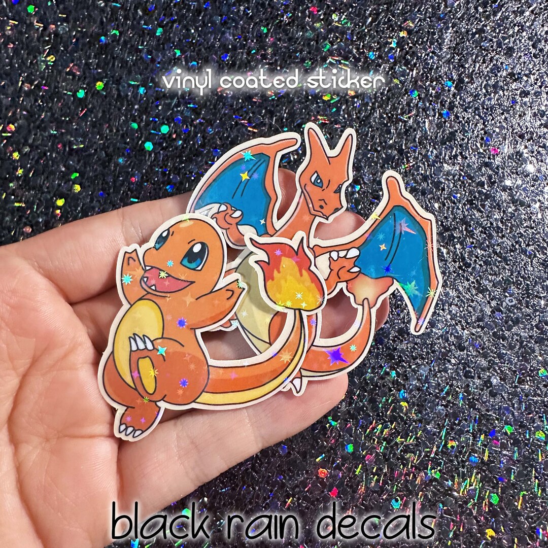 Charmander and Charizard Stickers Vinyl Coated Pokémon Etsy