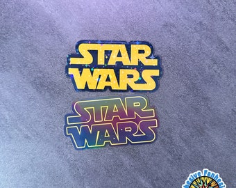 Star Wars Galaxy Holographic Logo Vinyl Coated Sticker