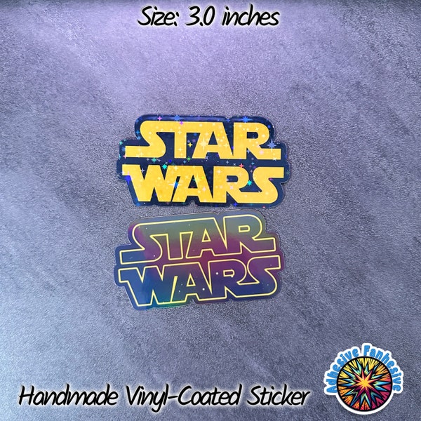 Star Wars Galaxy Holographic Logo Vinyl Coated Sticker