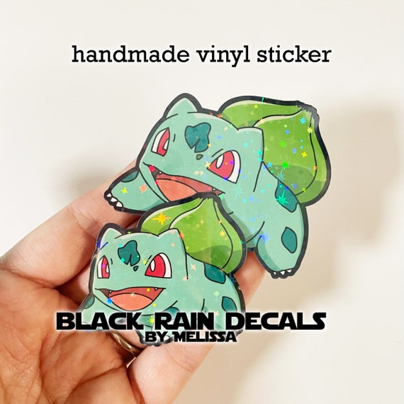 Bulbasaur Jumping Holographic Pokemon Sticker for Laptops Etsy