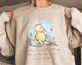 Classic Winnie The Pooh Sweatshirt For Friend Gifts Winnie The Pooh Bear Piglet Cute Vintage Pooh Quotes 1926 Pooh Vintage Aesthetic Sweater