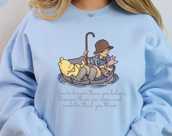 Classic Winnie The Pooh Sweatshirt For Friend Gifts Winnie The Pooh Bear Adventure Vintage Winnie Pooh Quotes 1926 Pooh Aesthetic Sweater