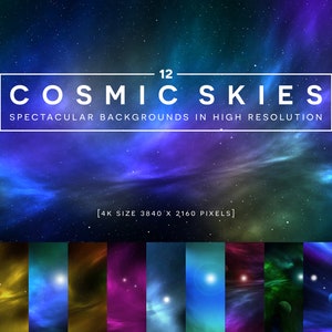 Cosmic Skies, Nebulas, Digital Papers, Galaxy, Universe, Stars, High Res, Outer Space, Space Art, Wallpaper, Scrapbook, Planets, Stars