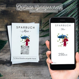 Gepersonaliseerde geldcadeau | Zakgeldrekening | QrCode-cadeaubon | Motief Richman