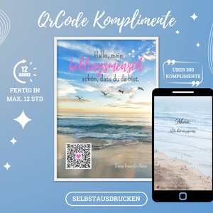 Best friend gift idea | QrCode compliments | Personalized BFF | Download | Favorite person pink