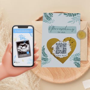 Schwangerschaft verkünden |  Its a boy | Personalisierte QrCode Rubbellos