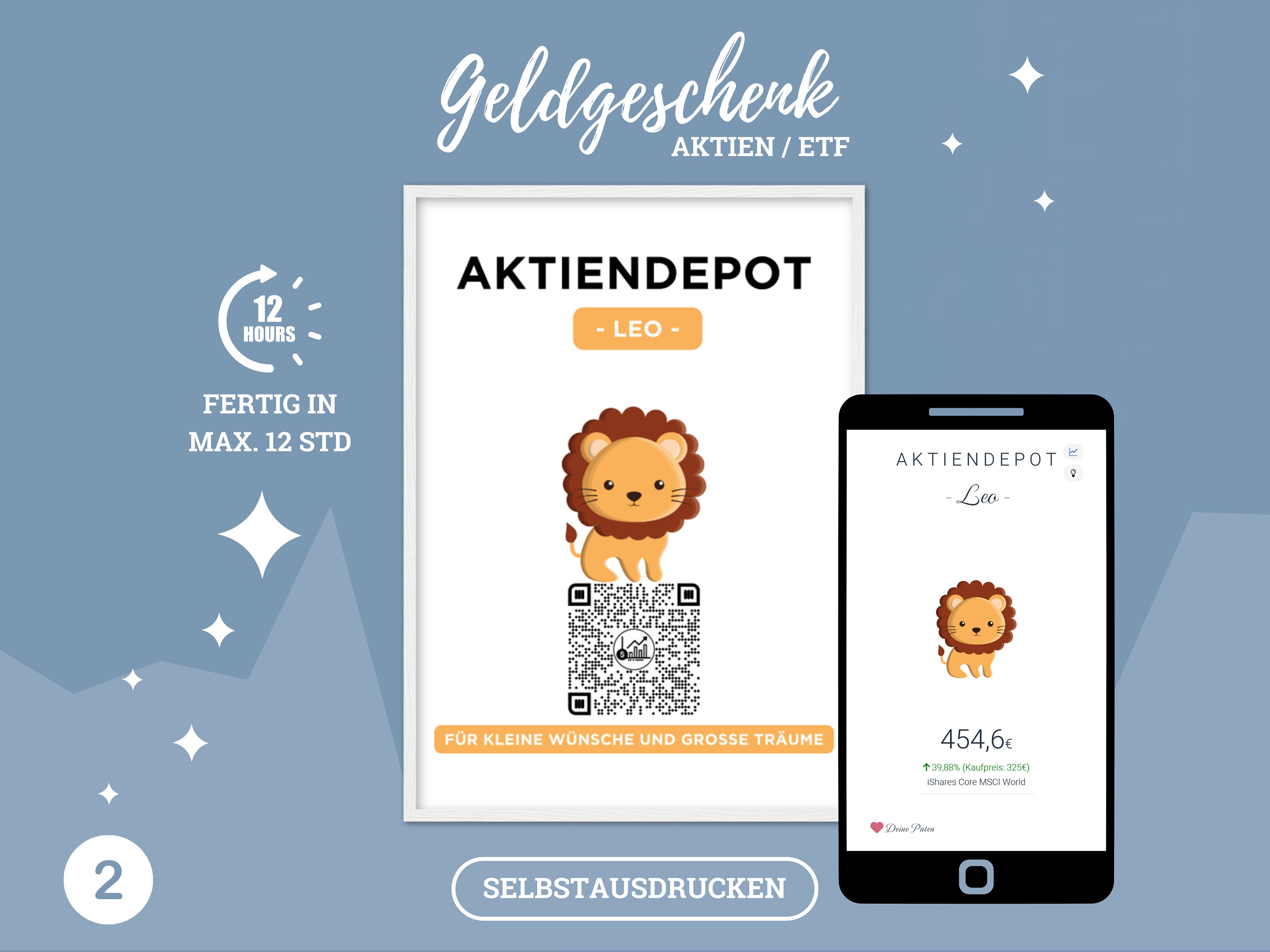 Cash Gift Share ETF | Qrcode Share Portfolio Image | Download | Various  Motifs - Etsy Israel