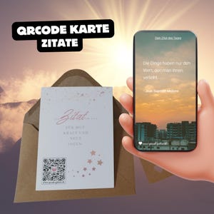 QR-Code Postkarte mit Zitaten – täglich neue Inspiration