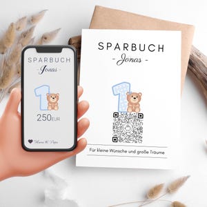 Digitaal spaarboekje | Gepersonaliseerde geldcadeau | QrCode-cadeaubon | Feestvarken motief