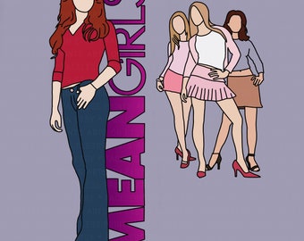 Mean Girls Vector Art Digital Prints Faceless Printable for Stickers Wallpaper and More Regina George Cady Heron Gretchen Wieners