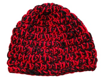 Crochet ladybug winter hat