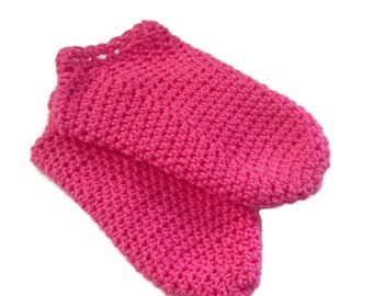 Crochet Bubblegum Pink Slippers